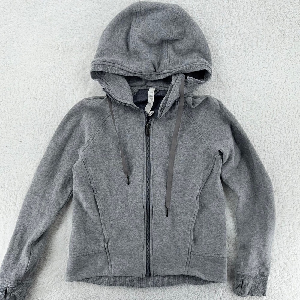 LULULEMON FULL ZIP HOODED SWEATSHIRT hoodie Women's Size 2 scuba
